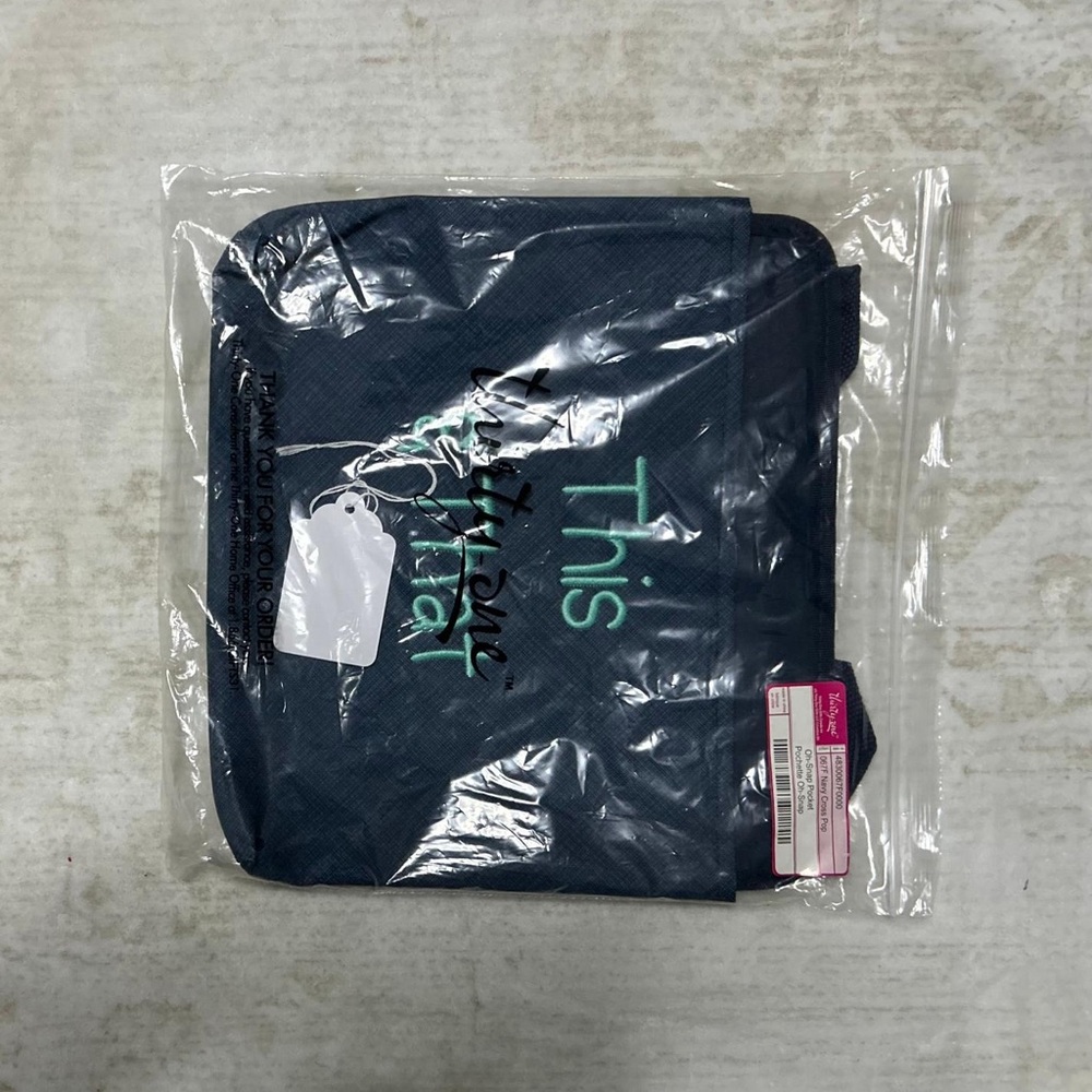 Herschel Supply Company Navy Blue Carry Pouch with Teal Embroidery